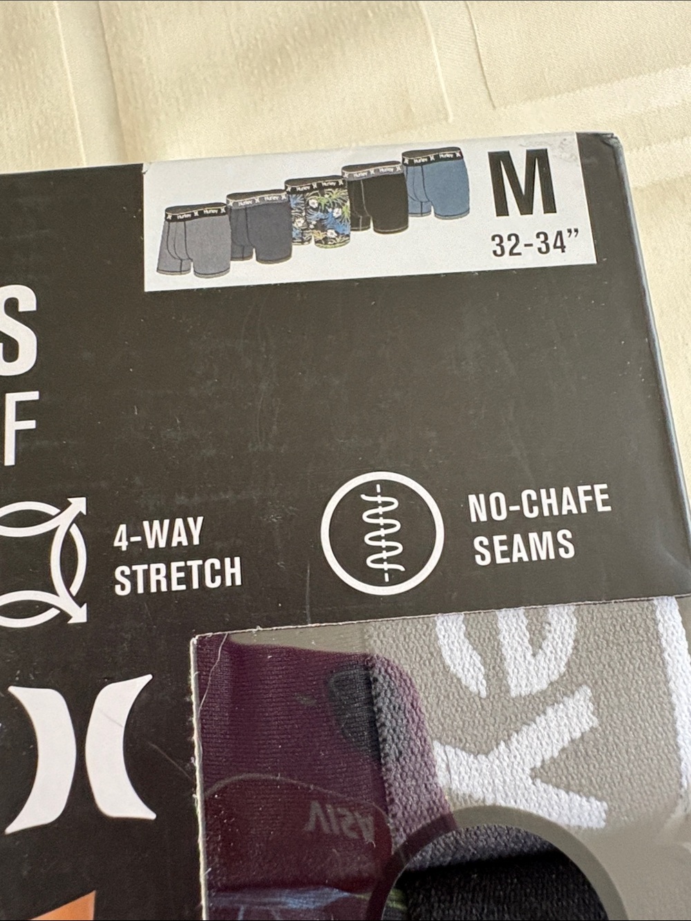 Hurley Men’s 5-Pack Boxer Briefs — Black and Gray - Picture 5 of 6